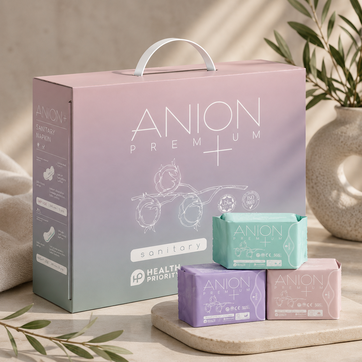Anion Sanitary Pads – Premium Set (282 pcs) by Anion
